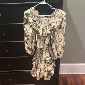 Ulla Johnson Cream Ruffled Off-the-Shoulder Sundress